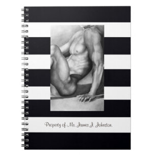 Perfect Man Chest & Torso Fine Art Charcoal Sketch Notebook