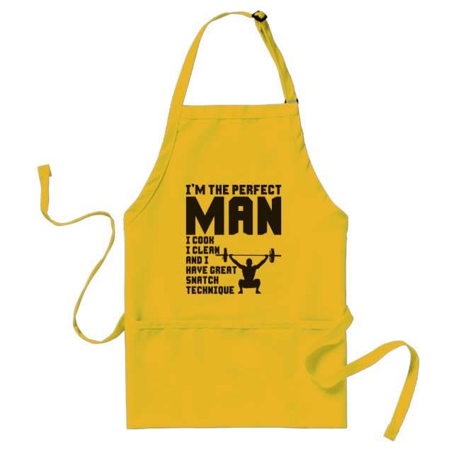 Perfect Man Funny Gym Standard Apron (Front)