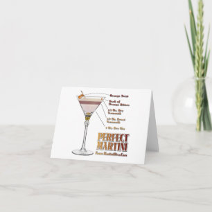 Perfect Martini Cocktail Recipe Art Card