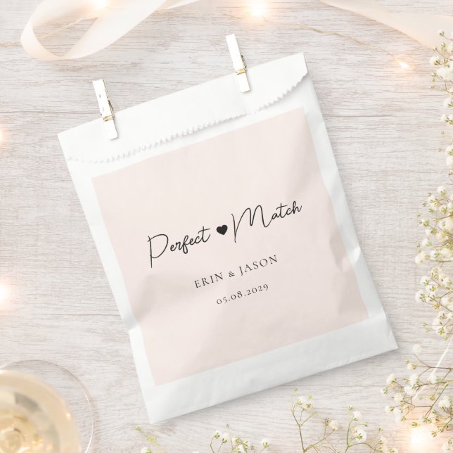 Perfect Match! Blush, Elegant, Simpel  Favour Bags (Clipped)