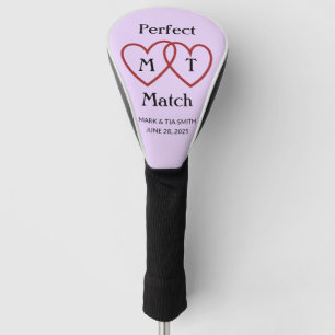 Perfect Match Couple Monogram Golf Head Cover