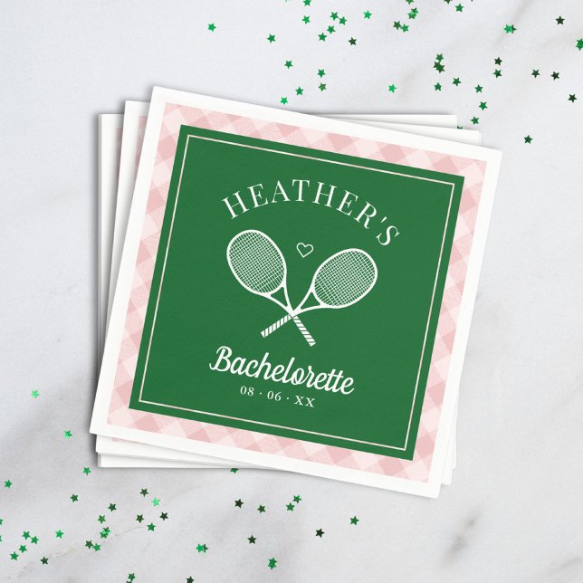 Perfect Match Last Swing Tennis Bachelorette Napkin (Creator Uploaded)