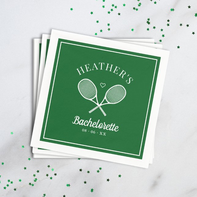 Perfect Match Last Swing Tennis Bachelorette Napkin (Creator Uploaded)