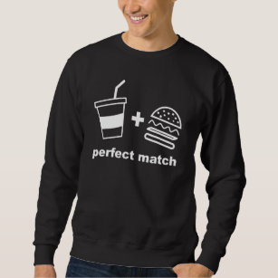 Perfect Match Love Soft Drink And Burger Sweatshirt