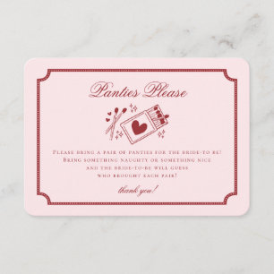 Perfect Match Made in Heaven Pink Panties Please Enclosure Card