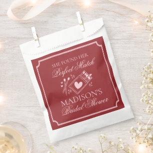 Perfect Match Matchbox Bridal Shower Dessert Favour Bags