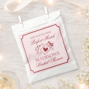 Perfect Match Matchbox Bridal Shower Dessert Favour Bags