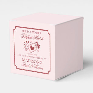 Perfect Match Matchbox Bridal Shower Dessert Favour Box
