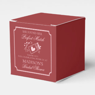 Perfect Match Matchbox Bridal Shower Dessert Favour Box