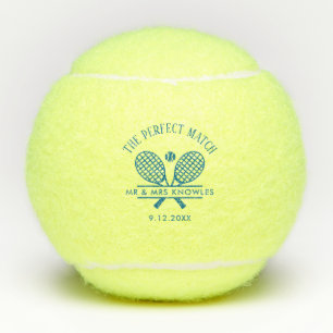 Perfect Match Modern Wedding Favor Tennis Balls