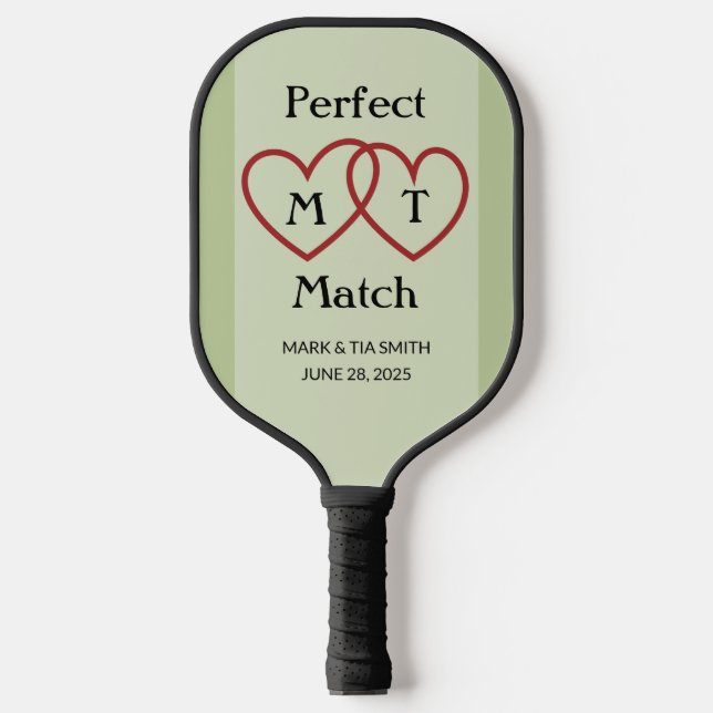 Perfect Match Monogram Blue Pickleball Paddle (Front)