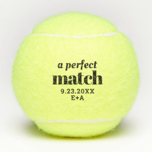 Perfect Match Personalised Wedding Tennis Balls 