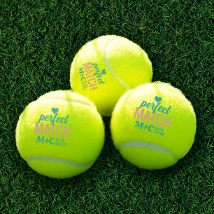 Perfect Match Shower Bachelorette Wedding Favors Tennis Balls