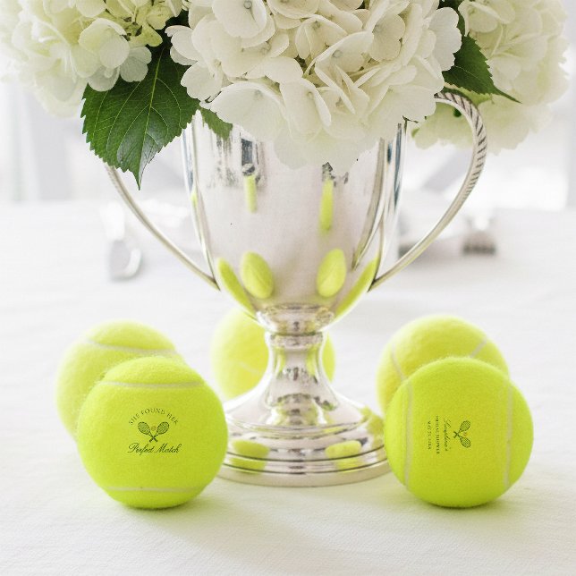 Perfect Match Social Club Bridal Shower Tennis Balls (Creator Uploaded)