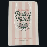 Perfect Match Social Club Tennis Bridal Shower Medium Gift Bag<br><div class="desc">Perfect Match Social Club Tennis Bridal Shower Medium Gift Bag</div>