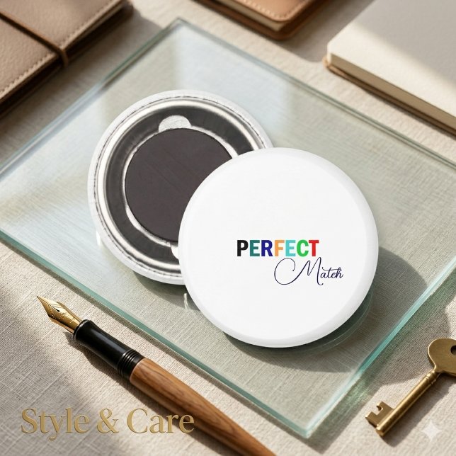 Perfect Match Stylish Script Magnet Elegant Design (Perfect Match Stylish Script Magnet Elegant Design)