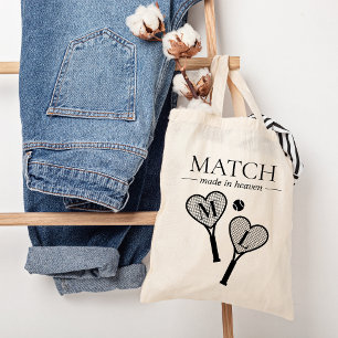 Perfect Match Tennis Bachelorette Bridesmaid Gift Tote Bag