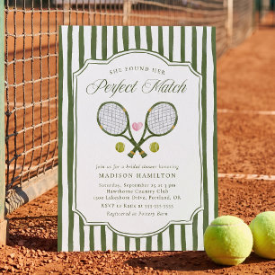Perfect Match Tennis Bridal Shower Invitation