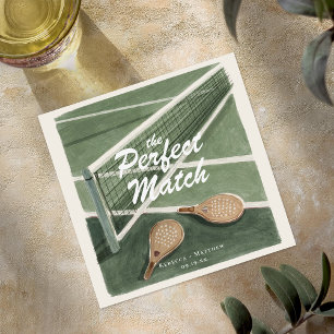 Perfect Match   Tennis Country Club Wedding Napkin