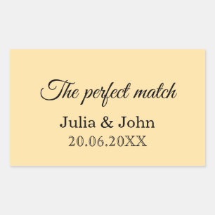 Perfect Match Wedding Matchbox – Premium Edition Rectangular Sticker