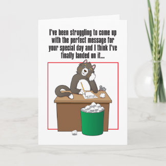 Perfect Message Humourous Birthday Card