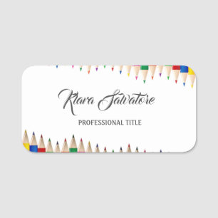 Perfect Modern Beautiful Colourful Pencil Name Tag