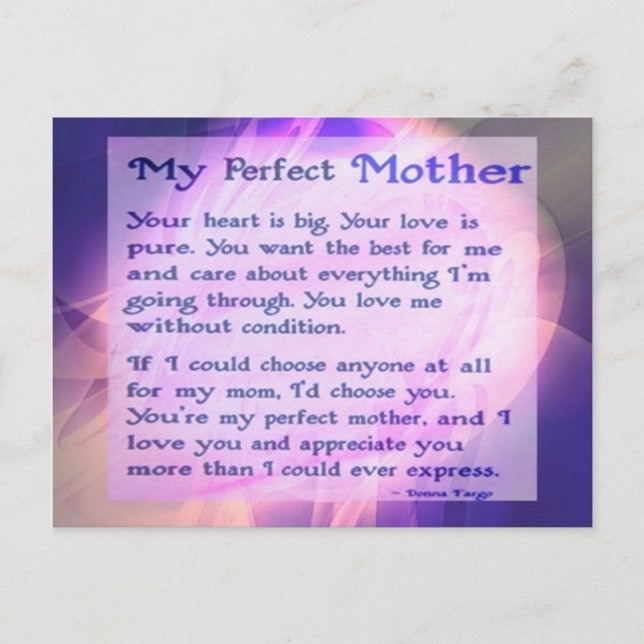 Perfect Mother Postcard (Front)