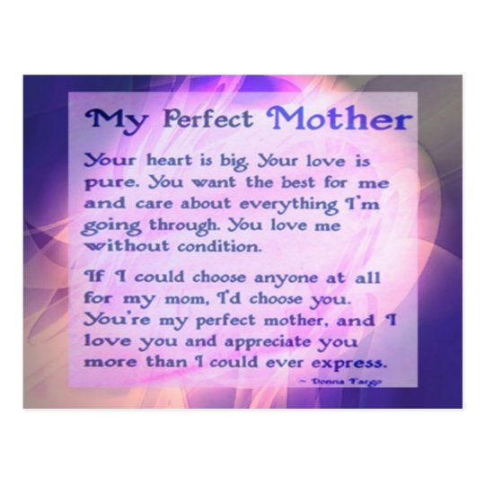 Perfect Mother Postcard