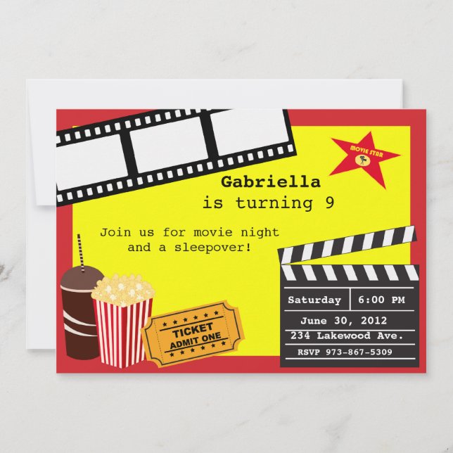 Perfect Movie Night Invitation (Front)