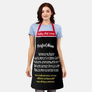 Perfect Mum Apron, Personalised Instructions Apron