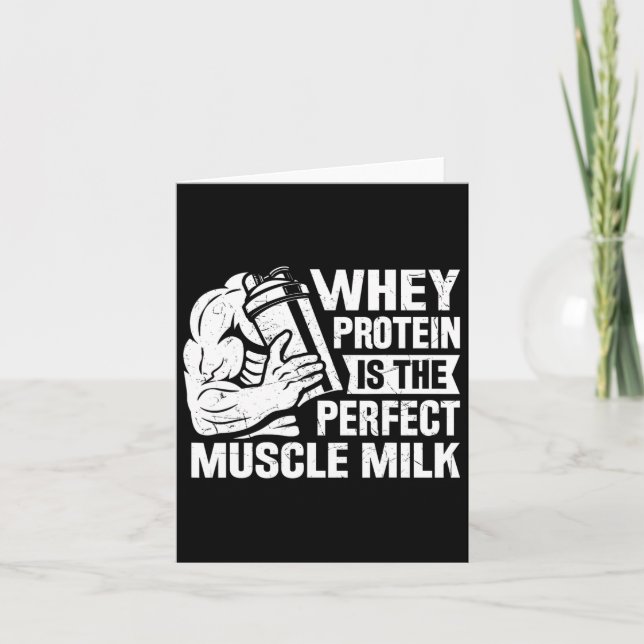Perfect Muscle Milk Funny Protein Lover Quote Body Card (Front)