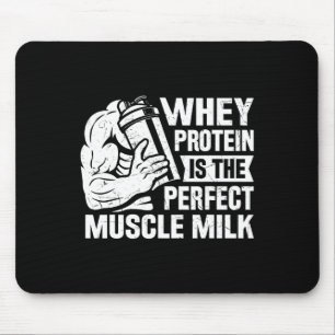 Perfect Muscle Milk Funny Protein Lover Quote Body Mouse Mat