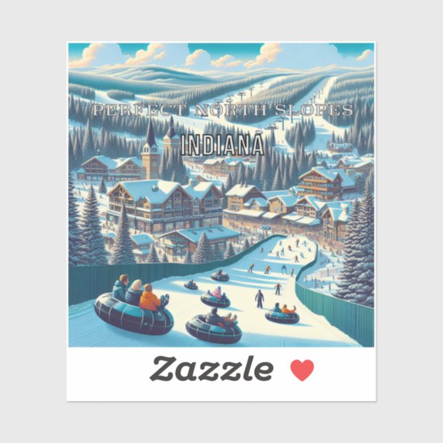 Perfect North Slopes Indiana 3 Inch Vinyl Sticker (Sheet)