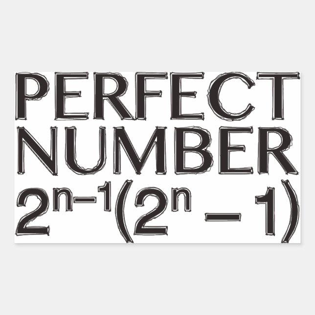 PERFECT_NUMBER RECTANGULAR STICKER (Front)