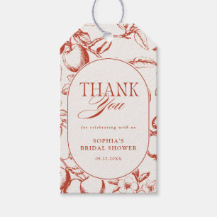 Perfect One Vintage Apple Bridal Shower Gift Tags