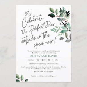 Perfect Pair Couples Shower Invitation - Greenery