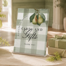 Perfect Pair Gingham Vintage Pear Bridal Shower