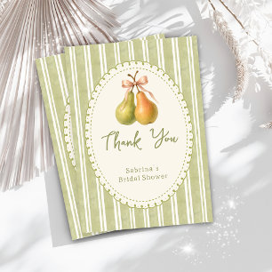 Perfect Pair Pear Bridal Shower Thank You Card