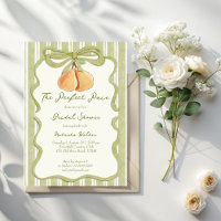 Perfect pair sage green stripe pear bridal shower