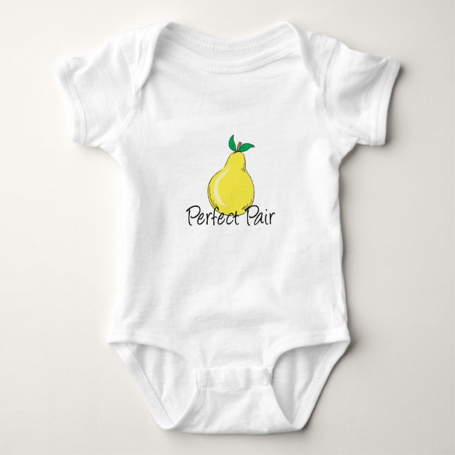 Perfect Pair TWINS Baby Bodysuit (Front)