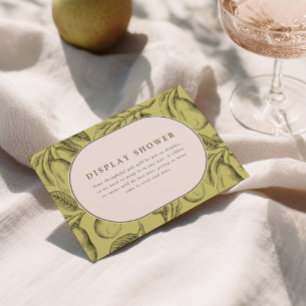 Perfect Pair Vintage Pear Bridal Shower Enclosure Card