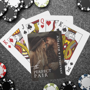 Perfect Pair Wedding Photo Playing Cards