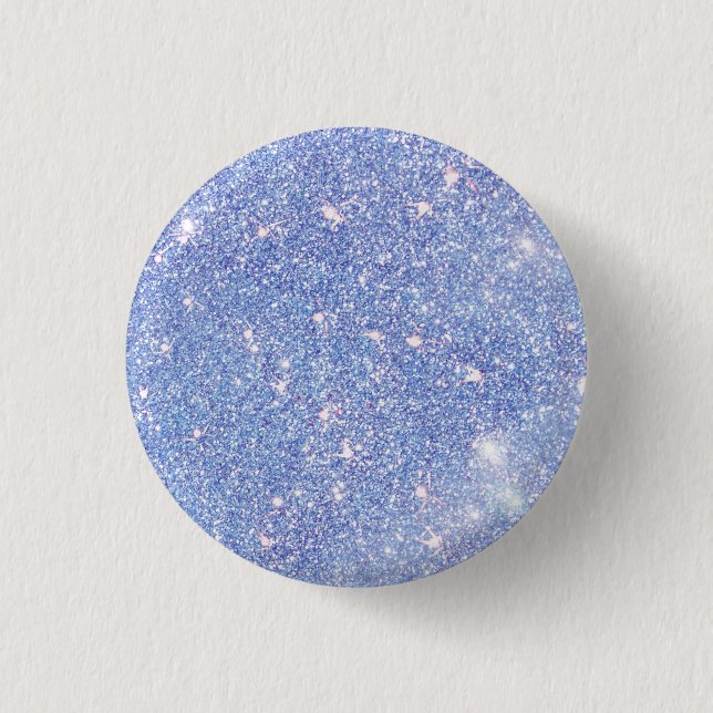 Perfect Paradise Sky Blue Sparkle Glitter 3 Cm Round Badge (Front)
