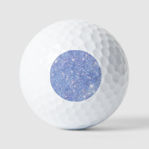 Perfect Paradise Sky Blue Sparkle Glitter Golf Balls