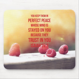 Perfect Peace Isaiah 26:3 Mouse Mat