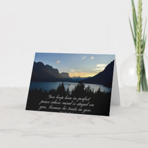 Perfect Peace Isaiah 26:3 Poster Thank You Card