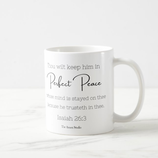 Perfect Peace Mug Isaiah 26:3 (Right)