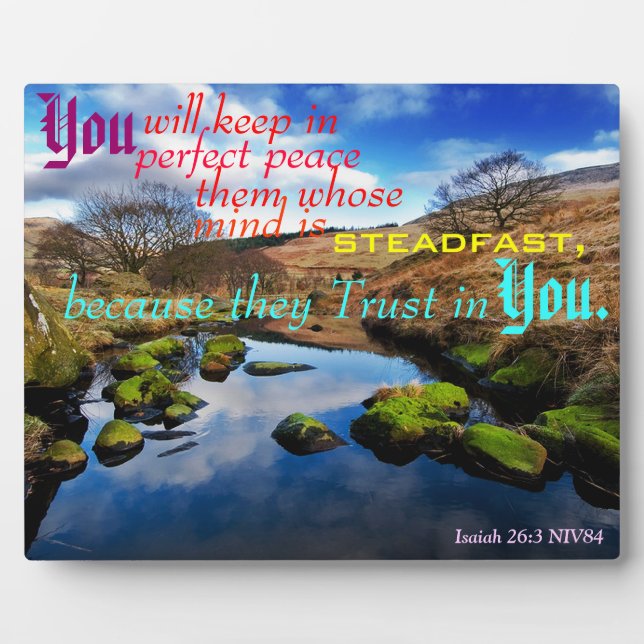 Perfect Peace Plaque. Plaque (Front)