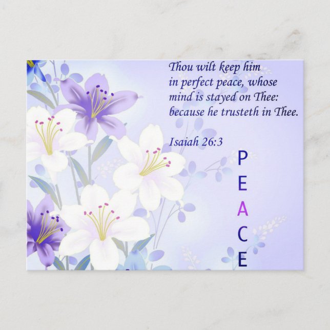 Perfect Peace Postcard (Front)