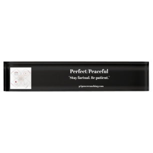 Perfect/Peaceful Black Acrylic Desk Plaque Name Pl Nameplate